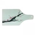 thumbnail image 1 of Dragonfly Cutting Board, Branch of a Pink Cherry Blossom Sakura Tree Bud a Dragonfly Dramatic, Tempered Glass Cutting and Serving Board, Wine Bottle Shape, Pale Sage Green Pink, by Ambesonne, 1 of 1