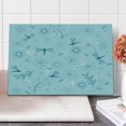 thumbnail image 1 of Dragonfly Cutting Board, Bugs Leaves Branches Flowers Dandelions Abstract Art Print, Decorative Tempered Glass Cutting and Serving Board, Large Size, Seafoam Blue and White, by Ambesonne, 1 of 1