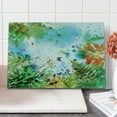 thumbnail image 1 of Dragonfly Cutting Board, Ferns Petals Flourishing Nature Fantasy Complex Mixed Digital Watercolors Image, Decorative Tempered Glass Cutting and Serving Board, Large Size, Multicolor, by Ambesonne, 1 of 1