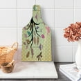 thumbnail image 1 of Dragonfly Cutting Board, Tree Branch with Original Lantern and Leaves on Polka Dots Backdrop Ethnic, Decorative Tempered Glass Cutting and Serving Board, Wine Bottle Shape, Multicolor, by Ambesonne, 1 of 1