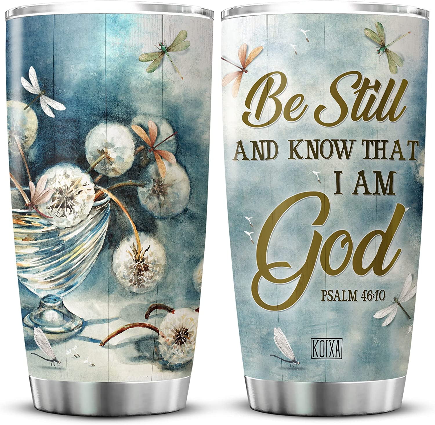 Be still and know i am God, Inspirational quote coffee cup, insulated –  GlitterGiftsAndMore