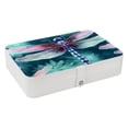 thumbnail image 1 of Dragonfly Decorative PU Leather Earring and Jewelry Organizer Box with Removable Compartment, Portable, 1 of 6