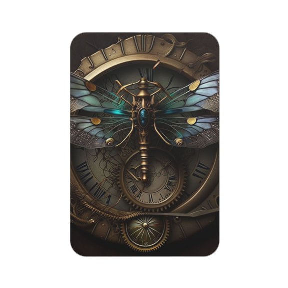 Dragonfly Dials Steampunk Art Acrylic Fridge Magnets Decorative Refrigerator Magnets for Kitchen Office Whiteboard Locker