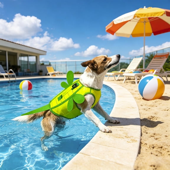 Dragonfly Dog Life Jacket with Handle D-Ring Adjustable Padded Flotation Swimsuit for Pool Beach Boating,C