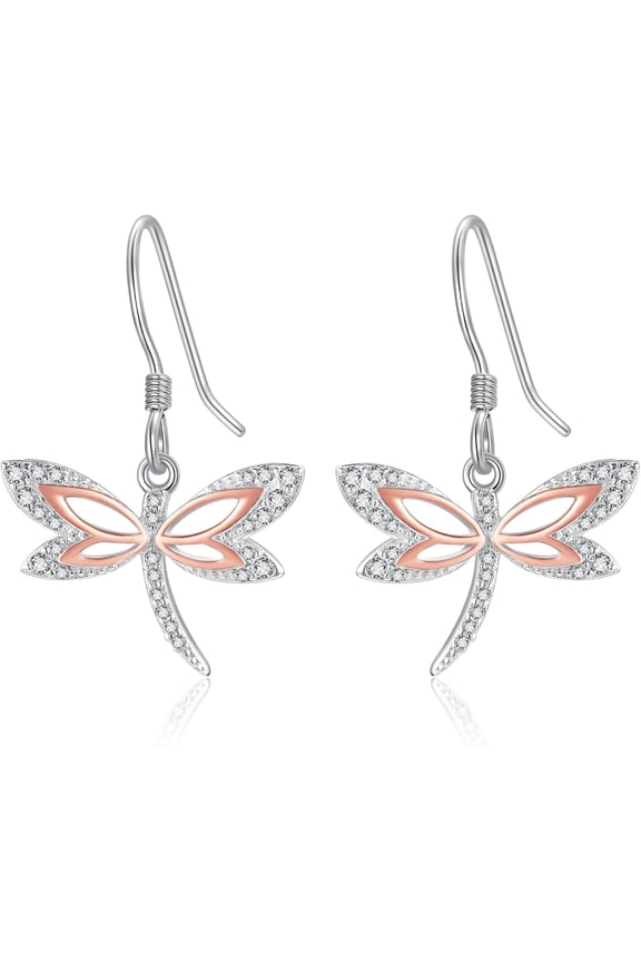 Dragonfly Earrings for Women Sterling Silver Dragonfly Dangle Earrings Animal Jewelry Christmas Gifts for Women