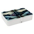 thumbnail image 1 of Dragonfly Elegant PU Leather Jewelry Organizer Box with Removable Compartment, Portable Earring Organizer and Bracelet Holder, 1 of 1