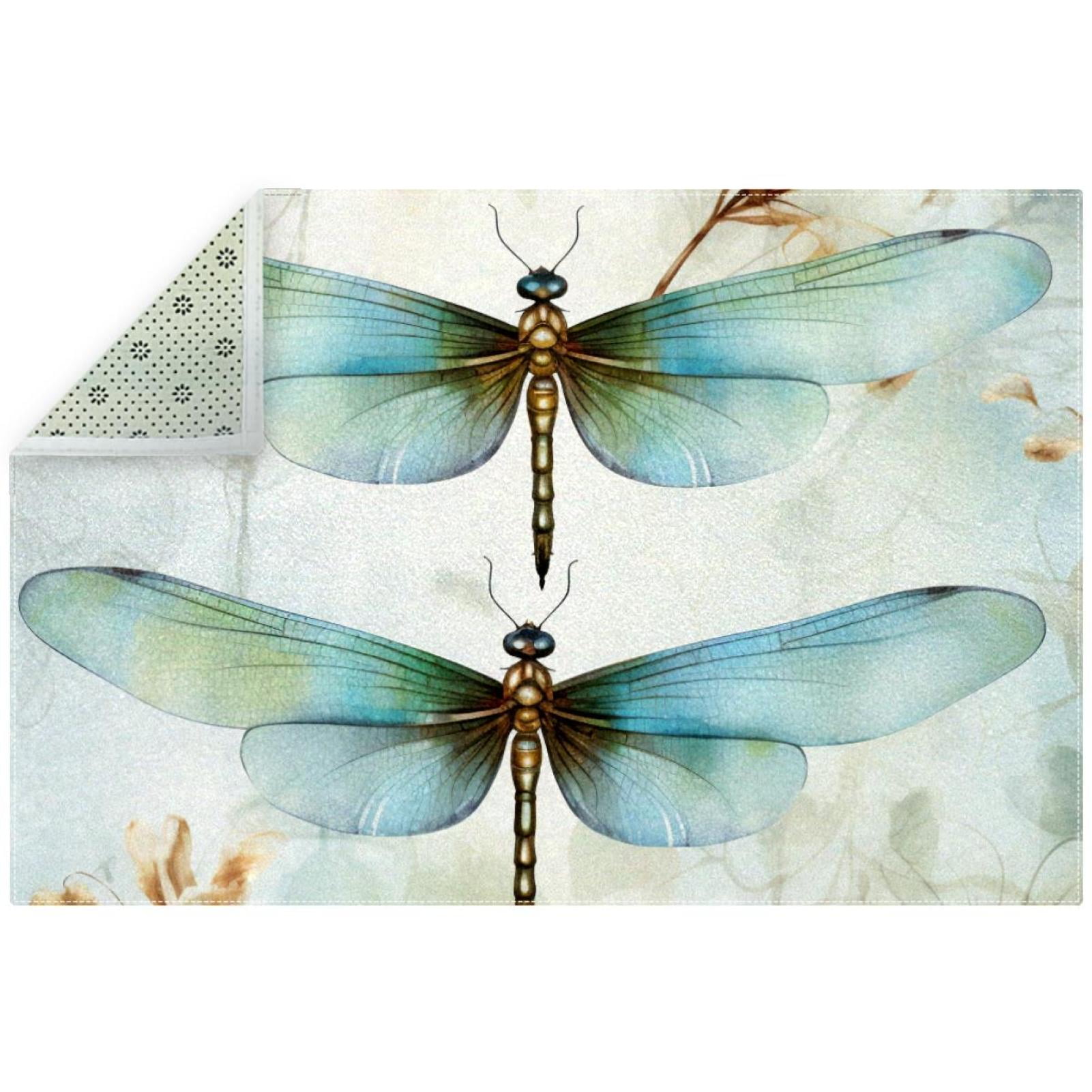 Dragonfly Elegant Polyester Floor Carpet for Home Decor Soft and