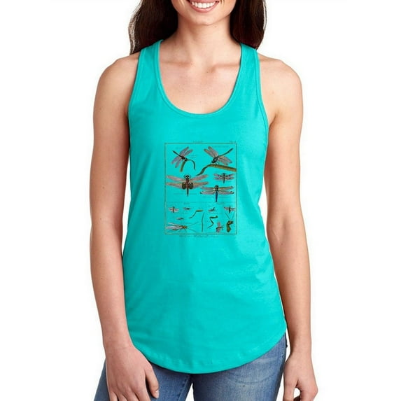 Dragonfly Encyclopedia Racerback Tank Women -Denis Diderot Designs, Female XX-Large