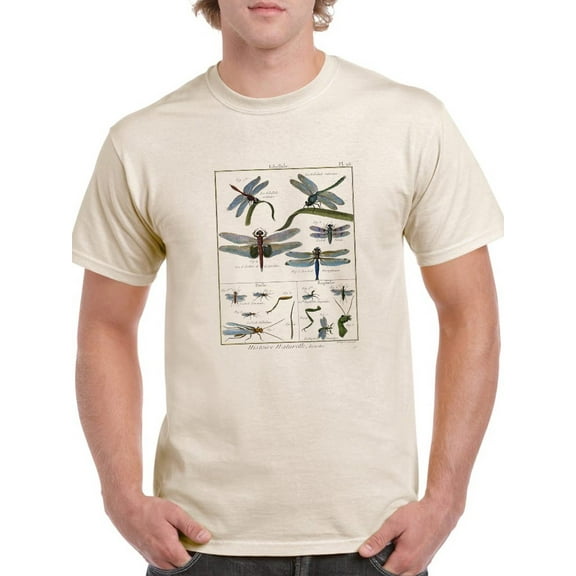Dragonfly Encyclopedia T-Shirt Men -Denis Diderot Designs, Male 4X-Large
