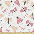 thumbnail image 1 of Dragonfly Fabric by the Yard, Pastel Spring Repetitive Butterfly Pattern Backdrop Pattern, Upholstery Fabric for Dining Chairs Home Decor Accents, Pink and Multicolor by Ambesonne, 1 of 5