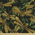 thumbnail image 1 of Ambesonne Dragonfly Fabric by the Yard Upholstery, Green Leaves, 1 Yard, Multicolor, 1 of 5