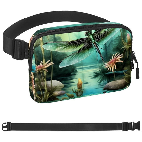 Dragonfly Fanny Pack for Women Men - Waist bag with Pockets, Gifts for Enjoy Sports Traveling Workout Casual Hands-Free crossbody bags Fits Phone