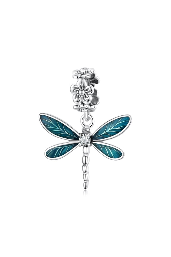 Dragonfly Fashion Silver-Plated Pendant Charm for Jewelry Making