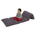 thumbnail image 1 of Dragonfly Floor Pillow Lounger Cover, Colorful Spring Season Insects Forest Bug and Wings Entomology Print, Nap Mat Printed Fabric Case for 5 Pillows, 88" x 27", Purple and Yellow Green, by Ambesonne, 1 of 5