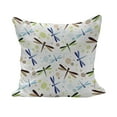 thumbnail image 1 of Dragonfly Fluffy Throw Pillow Cushion Cover, Colorful Toned Flying Dragonflies Pattern with Bubbles and Circular Shapes Print, Decorative Square Pillow Case, 40" x 40", Multicolor, by Ambesonne, 1 of 5