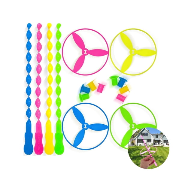 Dragonfly Flyer Saucers,50pack Flying Disc Propeller, Pull Helicopter Saucers for Outdoor,Random Color