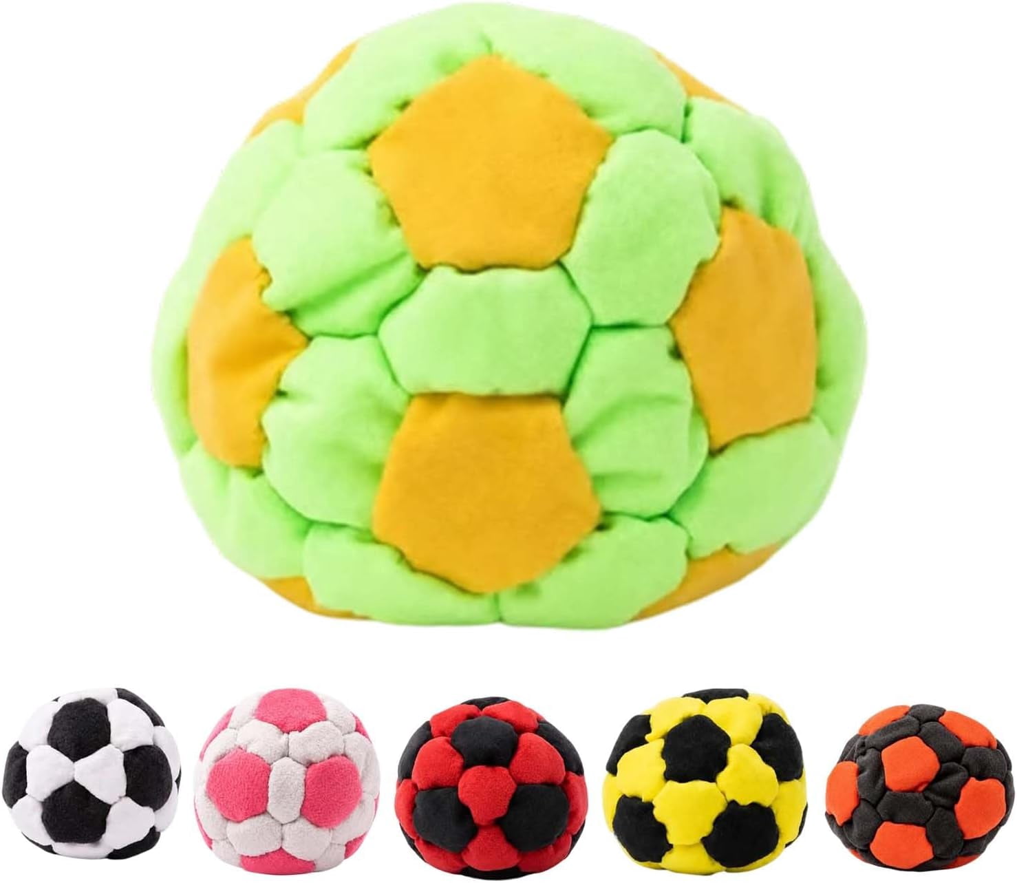 Dragonfly Footbag,32-Panel Hacky 2026 Sa-ck Spiral Pellet Filled Footbag Ball, Soft Durable Soccer Style Kick Bag for Foot Coordination Training, Outdoor Play, Stress Relief Toy