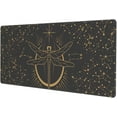 thumbnail image 1 of Dragonfly Gaming Mouse Pad XL Zodiac Stars Extended Non Slip Rubber Base Desk Mat Stitched Edge Keyboard Mat 31.5x11.8 Inch, 1 of 6