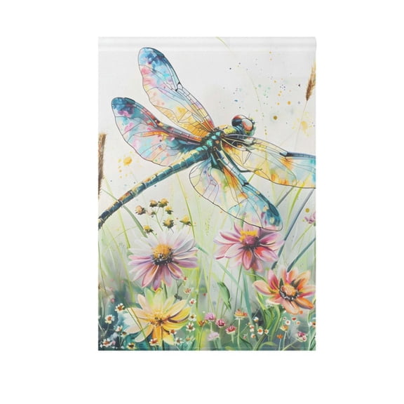 Dragonfly Garden Flag Double Sided 12 x 18/28 x 40 Inch Yard Flag Home Outdoor Yard Patio Lawn Decor