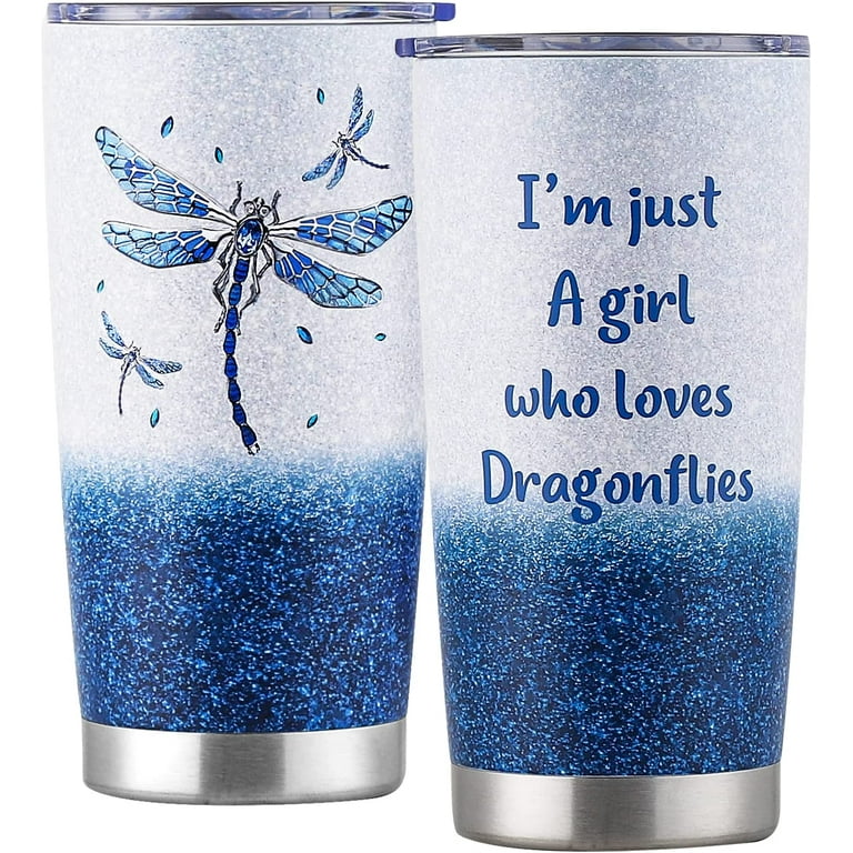 Dragonfly Gifts for Women -Unique Dragonfly Gifts- Dragonfly Gifts for Mom  Grandma -Cool Dragonfly Tumbler for Women Birthday (20oz)