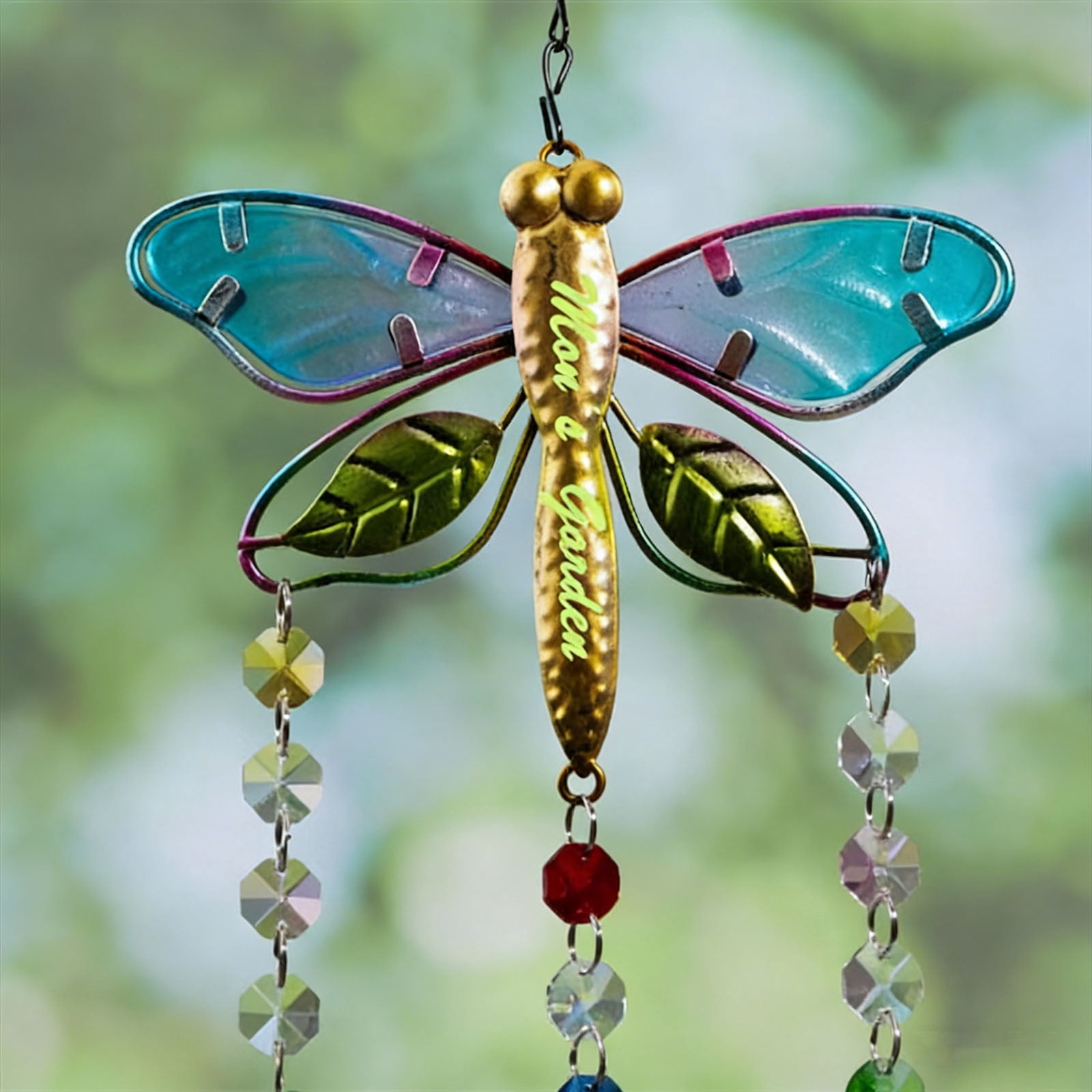 Dragonfly Glass Hummingbird Feeder, Hand-Blown Outdoor Bird Feeder for ...