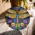 thumbnail image 1 of Dragonfly Glass Suncatcher v12, Spring Garden Window Decor, Stained Style Art, 3.5 in, 1 of 3