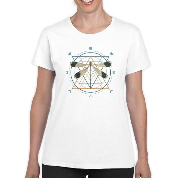 Dragonfly Graph T-Shirt Women -Smartprints Designs, Female Large