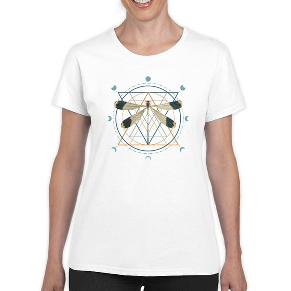 Dragonfly Graph T-Shirt Women -Smartprints Designs, Female x-Large