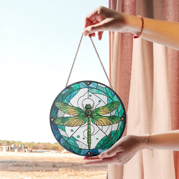 Dragonfly Green Stained Glass, Dragonfly Stained Glass, Hanging Dragonfly, Dragonfly Suncatcher, Gift For Her, Gift For Mom 1788802436