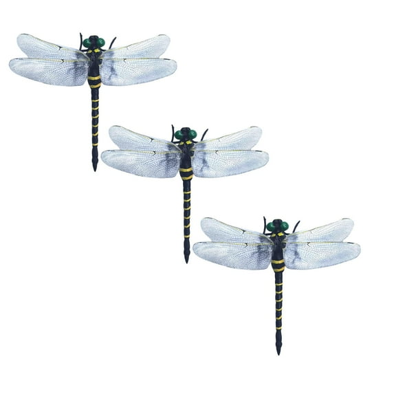 Dragonfly Hat Clip, Artificial Realistic Fake Dragonflies Fly Repelling Supplies, Attach To Backpack Hat for Indoor Outdoor Decor Craft Yard Garden Decor 6/5/4/3/2/1PCS