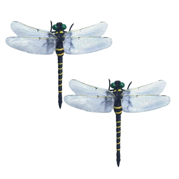 Dragonfly Hat Clip, Artificial Realistic Fake Dragonflies Fly Repelling Supplies, Attach To Backpack Hat for Indoor Outdoor Decor Craft Yard Garden Decor 6/5/4/3/2/1PCS