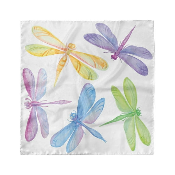 Dragonfly Head Scarf, Watercolor Winged Bug, Head Wrap, 3 Sizes, by Ambesonne