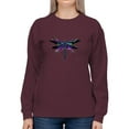 thumbnail image 1 of Dragonfly In Abstract Art Sweatshirt Women -Image by Shutterstock, Female 4X-Large, 1 of 4