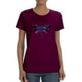 thumbnail image 1 of Dragonfly In Abstract Art T-Shirt Women -Image by Shutterstock, Female XX-Large, 1 of 4
