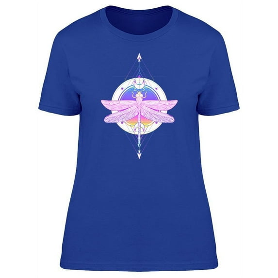 Dragonfly In Color Geometric T-Shirt Women -Image by Shutterstock, Female 3X-Large