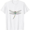 thumbnail image 1 of Dragonfly Insect Motif colorful Insects Wings Dragonflies T-Shirt100% pure cotton white short-sleeved T-shirts for men and women, 1 of 4