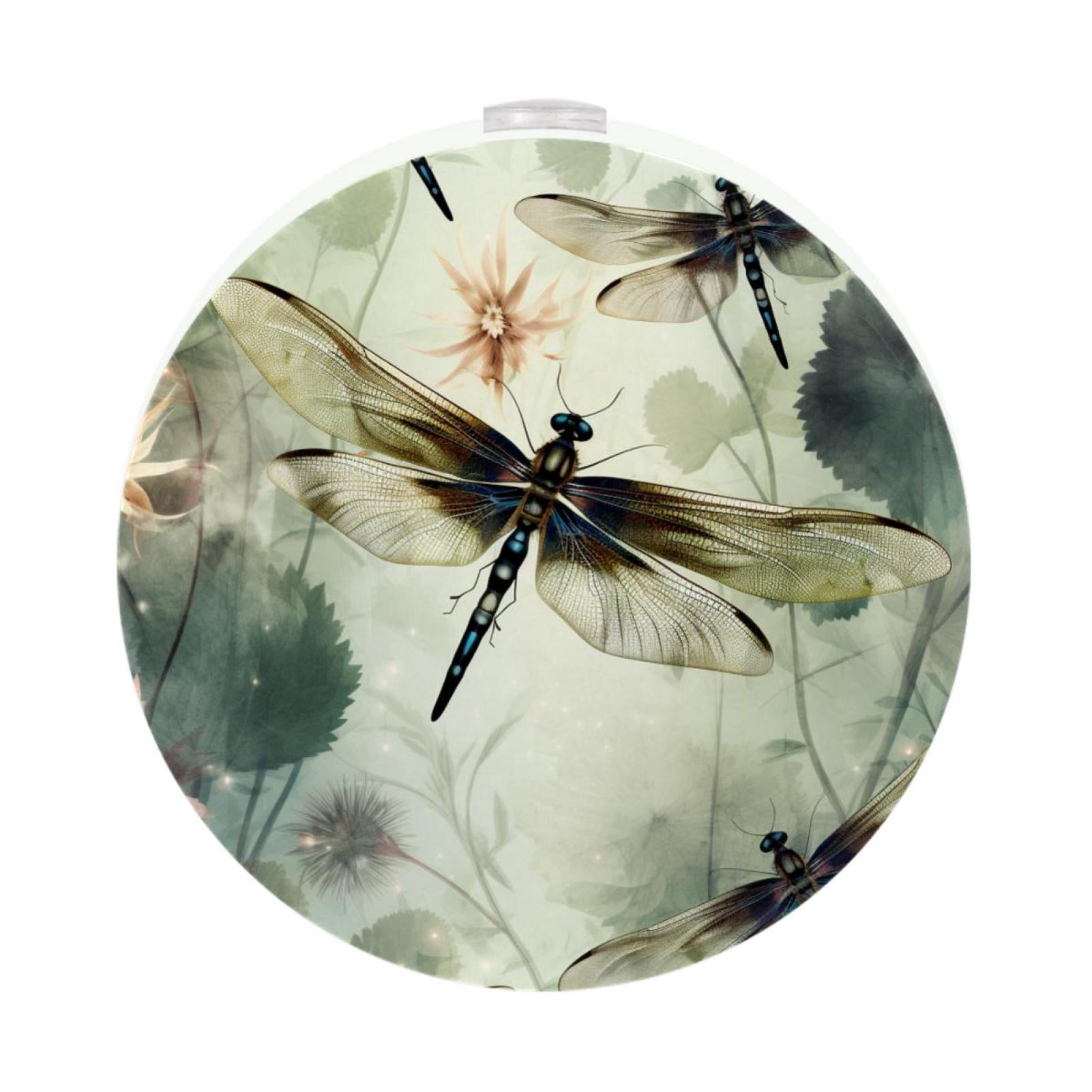 Dragonfly LED Night Lights Two Pack, Induction Light Control, ABS