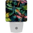 thumbnail image 1 of Dragonfly LED Square Night Lights - Energy Efficient Plug-in Wall Lamp with Auto Sensor, Soft Glow Illumination - for Bedroom, Nursery, Bathroom - Set of 2, White, 1 of 6