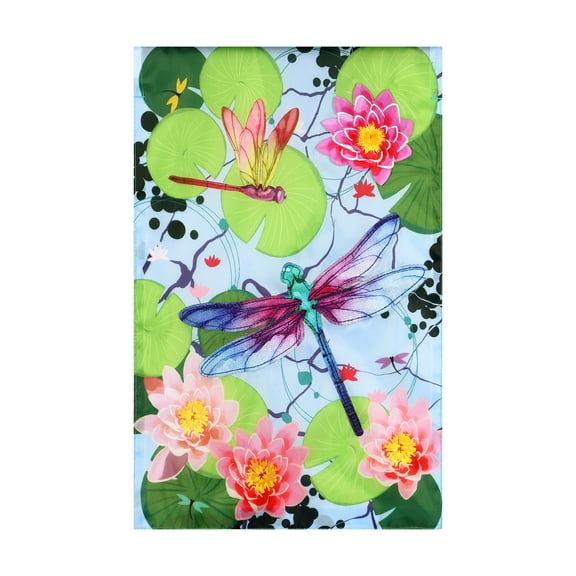 Dragonfly Lilly Pad Yard Flag 11.5in x 18in