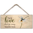 thumbnail image 1 of Dragonfly Those We Love Don't Go Away Hippie Wooden Vintage Sign Flower Daisy Wall Art Motivational Quote Rustic Sign Dragonfly Lovers Gift Loved for Livingroom Bedroom 6x12 inches, 1 of 6