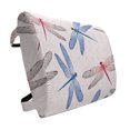 thumbnail image 1 of Dragonfly Lumbar Pillow, Dragonfly Forms High Detailed Ornate Irregular Macro Retro Simplistic Print, Soft Back Cushion for Office Chairs with Adjustable Straps, 14" x 13", Pink Blue, by Ambesonne, 1 of 7