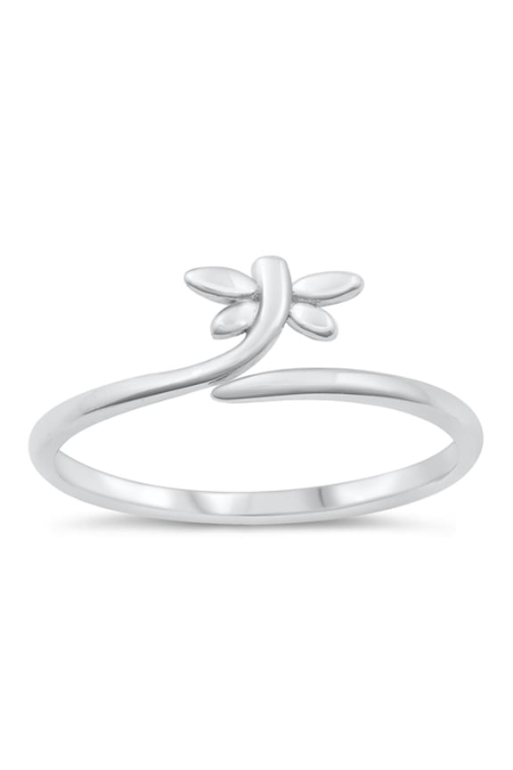 Dragonfly Maturity Happiness Ring .925 Sterling Silver Band Jewelry Female Male Unisex Size 7