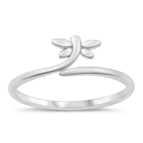 Dragonfly Maturity Happiness Ring .925 Sterling Silver Band Jewelry Female Male Unisex Size 9