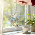 thumbnail image 1 of Dragonfly Moon Suncatcher, Hologram Acrylic Dragonfly Moon, Rainbow Prism Ornament, Nature Lover Gift, Whimsical Home Decor 4315317961 4281, 1 of 4