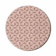 thumbnail image 1 of Dragonfly Mouse Pad for Computers, Repetitive Purple Tones Exotic Animal Illustration, Round Non-Slip Thick Rubber Modern Gaming Mousepad, 8" Round, Blush Dark Warm Taupe, by Ambesonne, 1 of 2