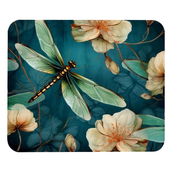 Dragonfly Mouse Pad for Laptop Wireless Mouse Home Office Travel, Portable & Washable