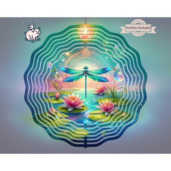 Dragonfly Mystical 3D Wind Spinner Garden Art Kinetic Outdoor Decor