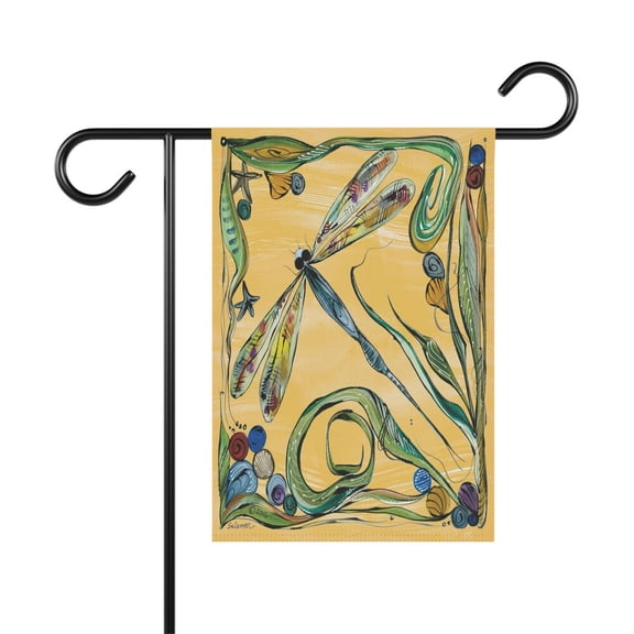 Dragonfly Nature Garden Decorative House Flag 12x18 POLE NOT INCLUDED Garden Flag