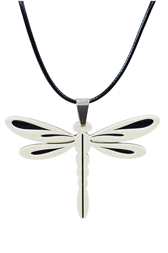 Dragonfly Necklace, Minimalist Pendant with 24-26 Inch Chain