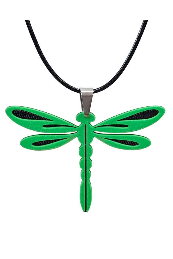 Dragonfly Necklace, Minimalist Pendant with 24-26 Inch Chain